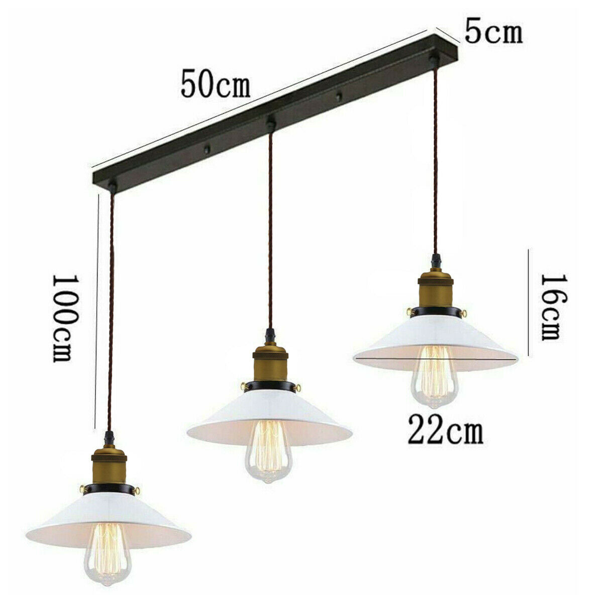 Chandelier Style Ceiling Pendant Light with FREE Bulbs Shade Industrial Loft Lampshades~2565 - LEDSone UK Ltd