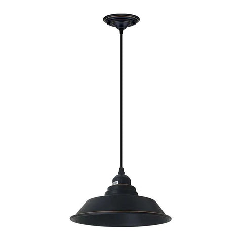 Lampe suspendue noire industrielle rétro Vintage E27 pour plafond de cuisine ~ 4509