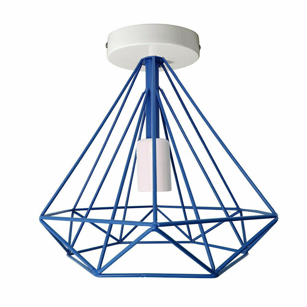 Modern Cage Ceiling Light Fitting with FREE Bulb Geometric Metal Industrial Retro Light Fitting~2252 - LEDSone UK Ltd