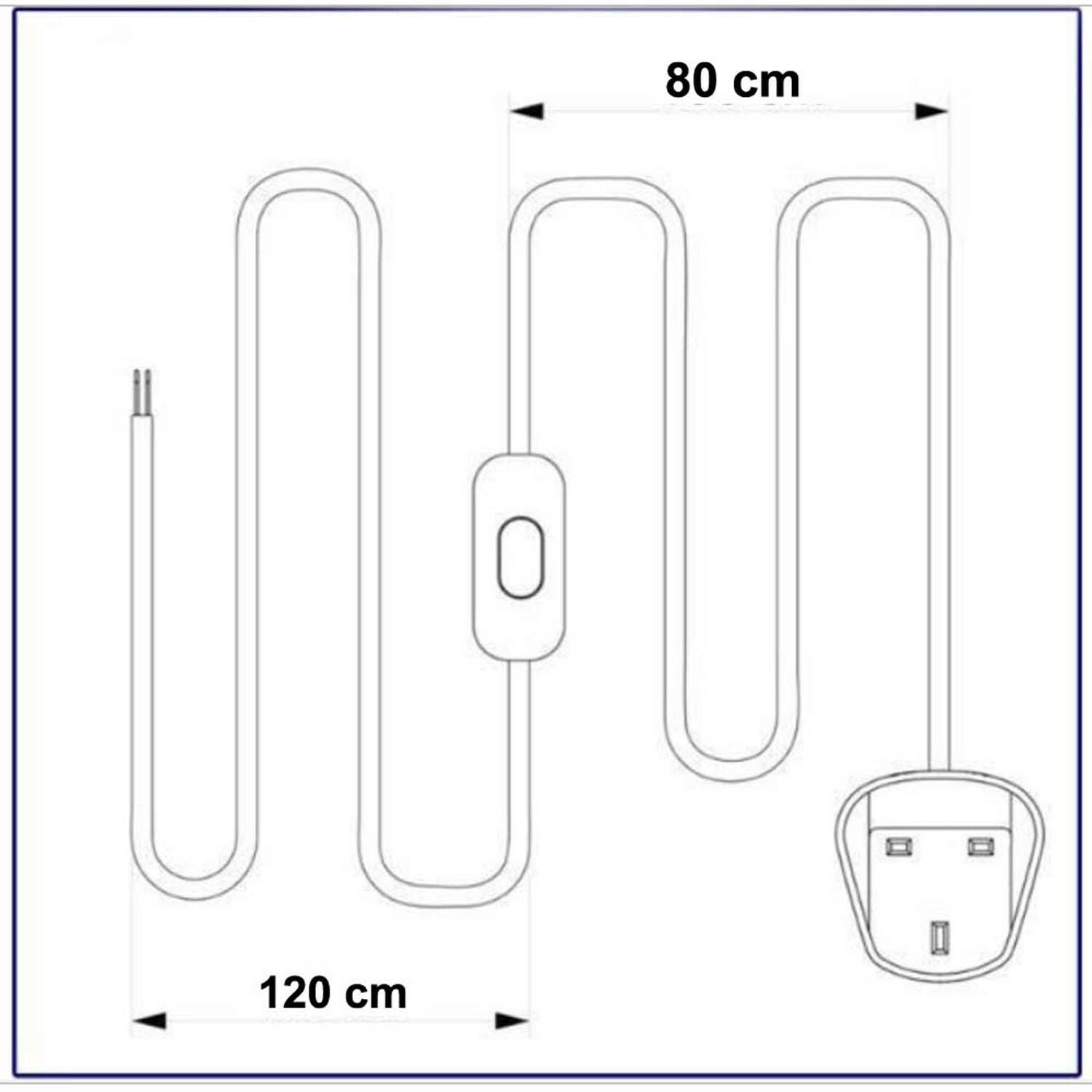 Fabric Flex Cable Plug In Pendant Lamp Light Set ES E27 With Vintage Bulb Fitting UK~2254 - LEDSone UK Ltd