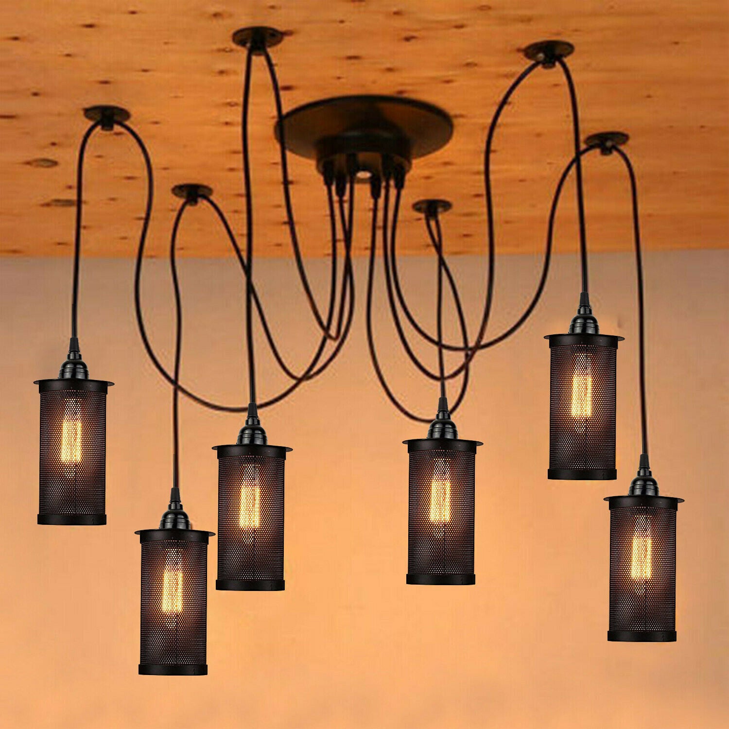 Retro Vintage Chandelier Ceiling Spider Light Industrial Pendant DIY Lamp E27~2165 - LEDSone UK Ltd