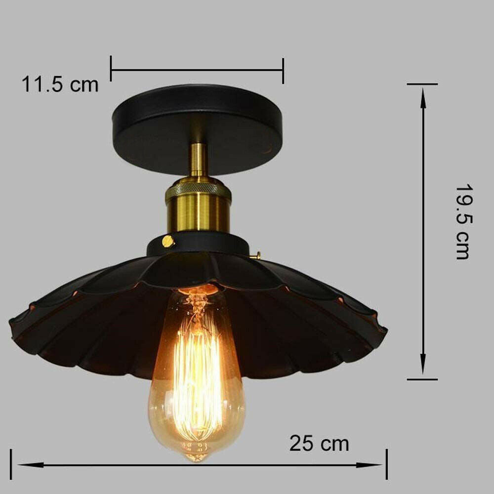 Vintage Retro Industrial Flush Mount Farmhouse Ceiling Light Shade chandelier UK~2225 - LEDSone UK Ltd