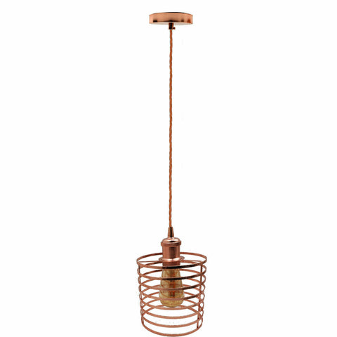 Lampe suspendue style lustre moderne, abat-jour de plafond en métal or rose ~ 2130