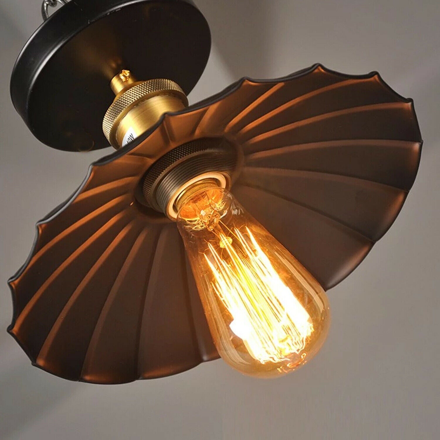 Vintage Retro Industrial Flush Mount Farmhouse Ceiling Light Shade chandelier UK~2225 - LEDSone UK Ltd