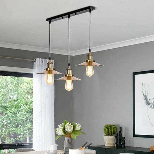 3 Way Modern Ceiling Pendant Cluster Light Fitting Industrial Pendant Lampshade~2139 - LEDSone UK Ltd