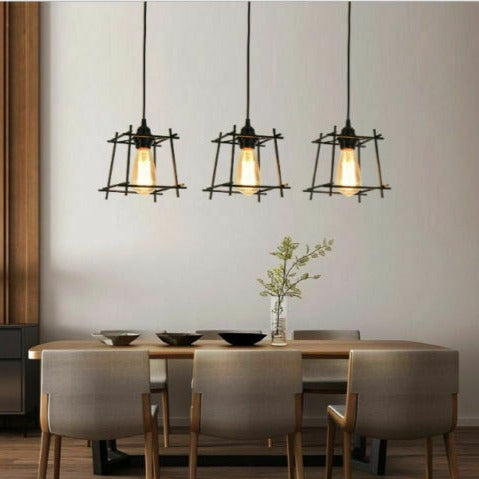 Modern Ceiling Hanging Cage Pendant Light Lamp shade Retro Industrial Loft Style~2123 - LEDSone UK Ltd