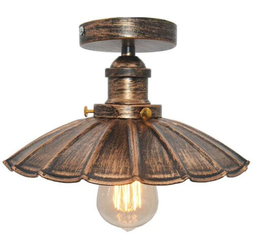 Vintage Retro Industrial Flush Mount Farmhouse Ceiling Light Shade chandelier UK~2225 - LEDSone UK Ltd