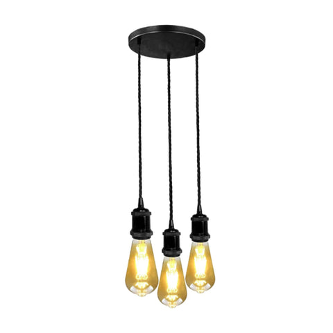 Support de lampe flexible en tissu tressé, pendentif à 3 têtes, raccord ~ ​​3635