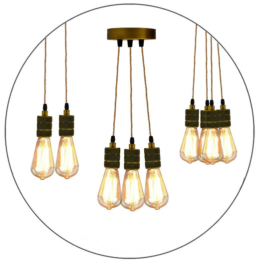 Pendant Bulb Holder With Rope Cord 