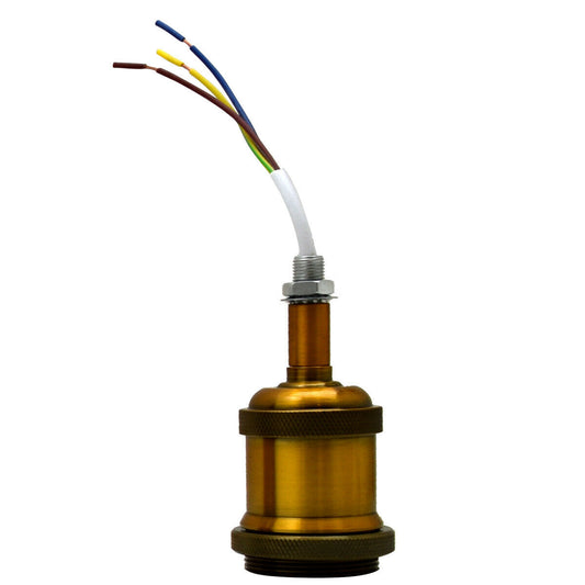 Douille d'ampoule en métal rétro Antique, support de lampe, douille d'ampoule E27 ~ 4920